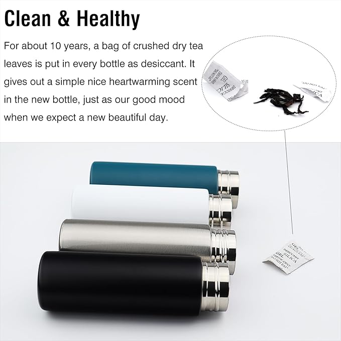 Cute Small Water Bottle, 4.4 Fl. Oz, Pack of 2, Mini Slim Flask for Kids, Portable Skinny Purse Water Bottle, Vacuum Insulated Reusable Leak Proof Stainless Steel Cup