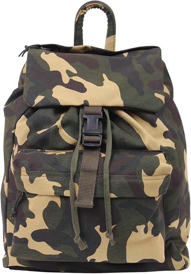 Rothco Canvas Daypack – Heavy-Duty Cotton Canvas Backpack for Hiking, Camping, Traveling, and Daily Use – 34L Capacity