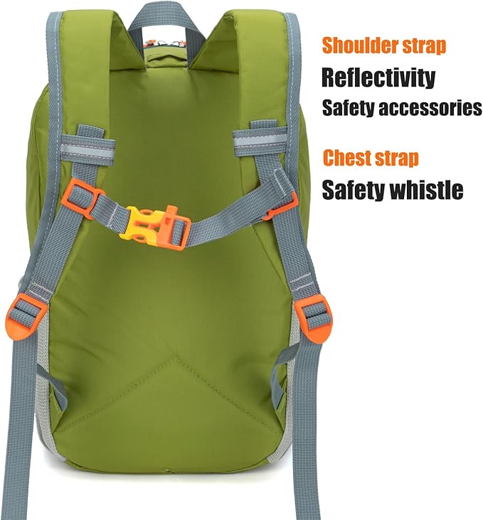 IVYGREEN Little Kids Hiking Backpack for Boys or Girls, Small Daypack for Camping or Travel (Armygreen, Small)