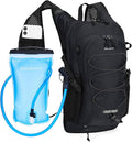 Blue Quartz Hydration Backpack with 2L Water Bladder, 18L Hiking Backpack for Women Men, Lightweight Water Pack with Phone Pocket for Quick Access, Hydration Pack for Cycling, Running, Biking