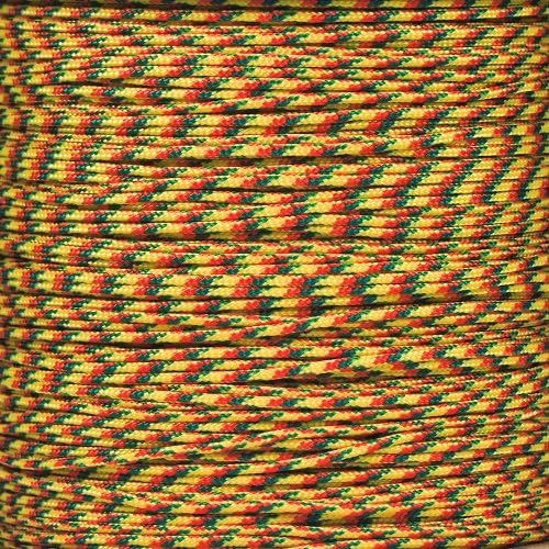 Paracord Planet 95lb Paracord – 1 Strand Type I Parachute Cord for Outdoors and DIY – Rasta (25 ft)