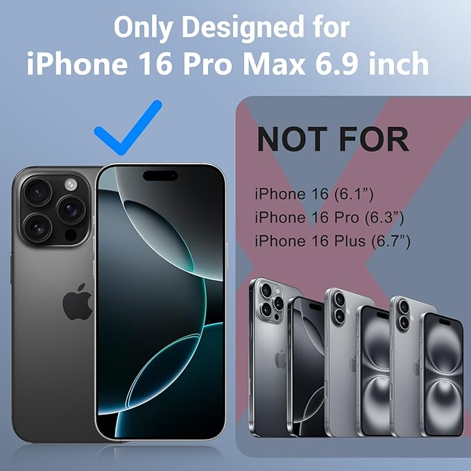 Red2Fire for iPhone 16 Pro Max Case Waterproof, [Built-in Screen Protector & Camera Protector][Compatible with MagSafe][Full Body Shockproof][IP68 Waterproof][Dustproof] Phone Case 6.9" Black/Clear