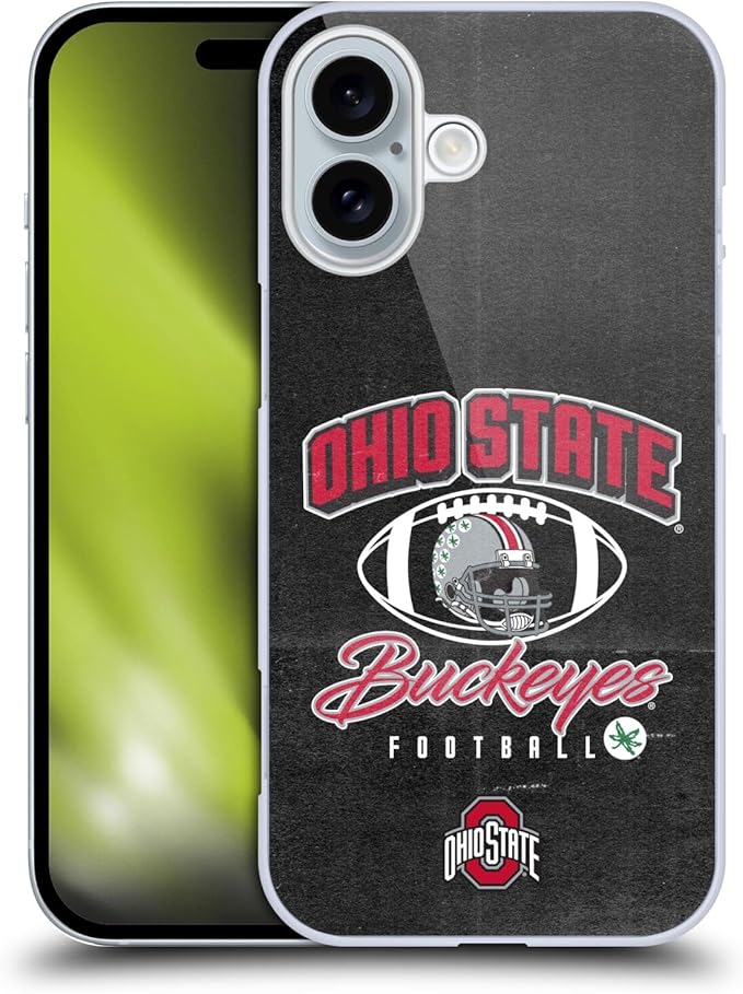 Head Case Designs Officially Licensed Ohio State University Vintage Football Graphics Hard Back Case Compatible with Apple iPhone 16