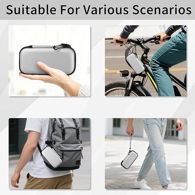 6500°F Hard Fire-Resistant Power Bank Case,Waterproof Electronic Organizer Travel Bag,Shockproof EVA Carrying Case for Cell Phones/Earbuds,Travel Gadgets for Cables,SD Memory Card,Camera Chips