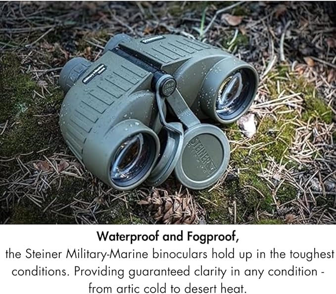 Steiner Military-Marine 7x50mm Binoculars – Legendary Tactical Optics with Sports-Auto-Focus, Floating Prism Shock Absorption, Waterproof, and Heritage Warranty