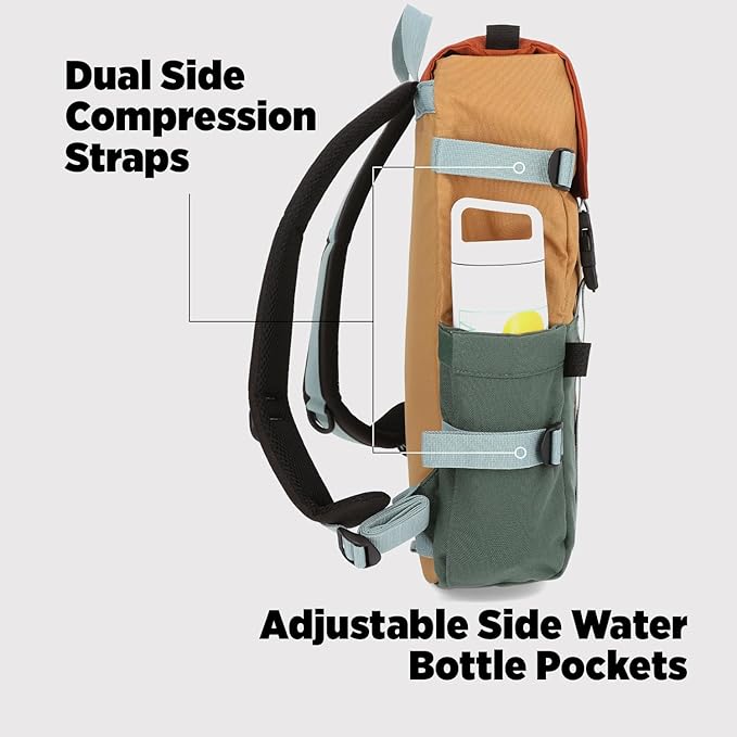 Topo Designs Rover Pack Classic - Daily Daypack for Commutes, Day Trips, Hikes, Iconic Denver Design, PFAS-Free, Fair Trade, BlueSign Backpack (Black/Neutral)