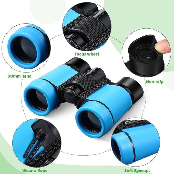 Yunsailing 9 Pack Kids Binoculars, Shockproof Compact Binoculars for Kids, Folding Outdoor Explorer Toy for Bird Watching, Camp, Scavenger Hunt, Classroom Activities, VBS, Party Favor(Colorful)