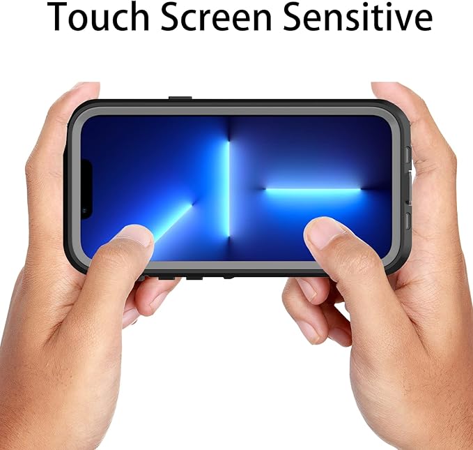 Waterproof Phone Case Compatible with iPhone 13, IP68 Waterproof Shockproof Dust-Proof Phone Case with Built in Screen Protector, Full Body Protective Case (Clear, iPhone 13)