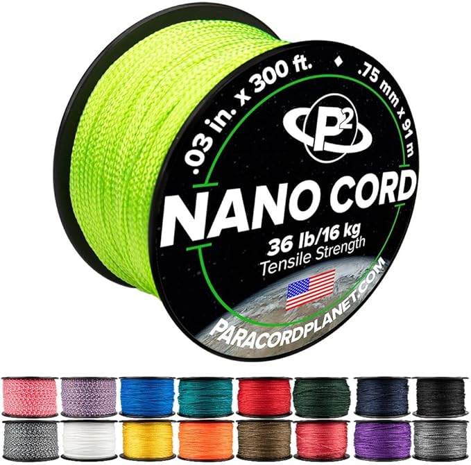 Paracord Planet Nano Cord –Lightweight Nylon Nano Paracord – Great for Arts & Crafts, Home Décor, Camping and More!