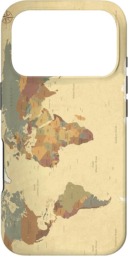 Globe Map Smartphone Cell Cover Gift World Map Pattern Phone Case for iPhone 17 Pro