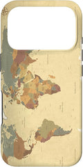 Globe Map Smartphone Cell Cover Gift World Map Pattern Phone Case for iPhone 17 Pro