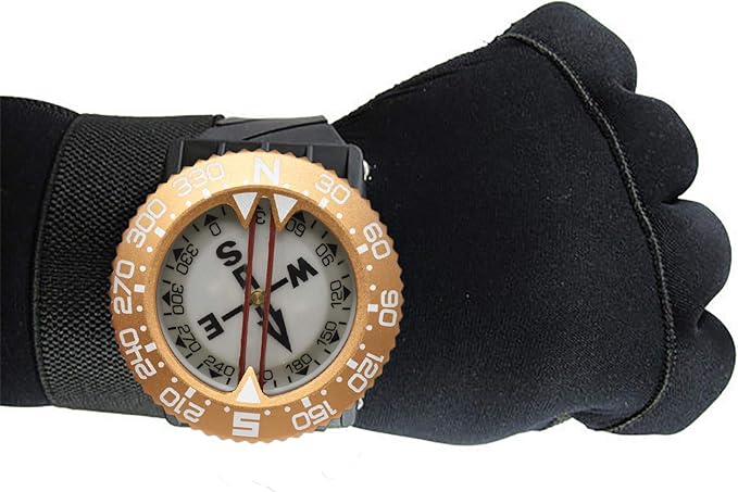Scuba Choice Diving Compass (Wrist/Bungee Mount) – Easy-to-Read Underwater Navigation Tool for Scuba Diving, Durable Design with Rotating Bezel, Reliable Directional Aid for Deep Dive Adventures