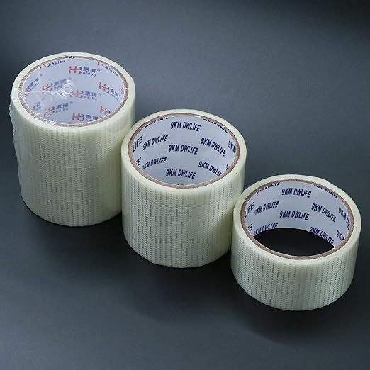 9KM DWLIFE Kite Ripstop Repair Tape 5cm-10cm Bi-Directional Fiberglass Filament Tape Clear Waterproof Strong High Adhesion Tear UV Resistance for Tent Sail Awning RV Camper Packing Fabric