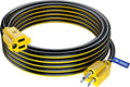 Maximm 25 Ft Black and Yellow Extension Cord, Heavy Duty 3-Prong Outdoor Power Cable, ETL Listed for Contractors