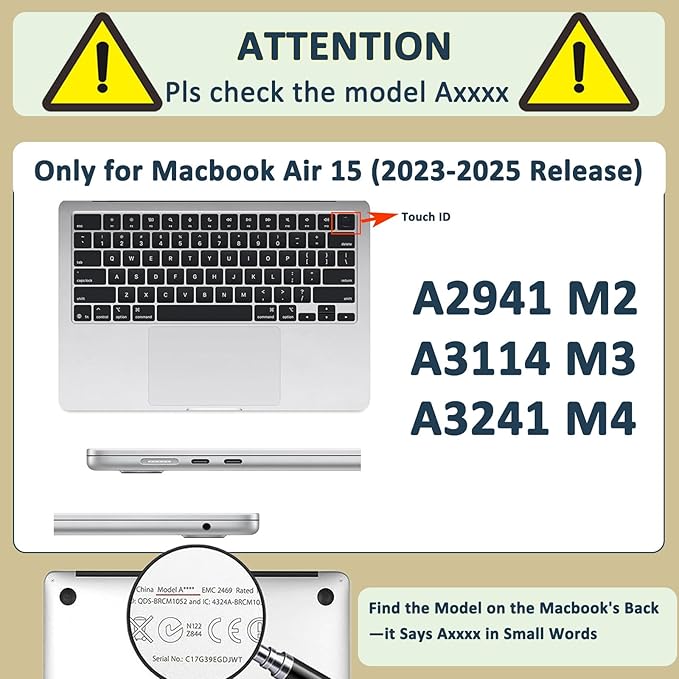 Case Cover for New MacBook Air 15 inch M4 M3 M2 2025 2024 2023 Release (Model A3114 A3241) with Retina Dispaly&Touch ID,Thin Hard Laptop Case & Keyboard Cover,Pink Crocodile Skin
