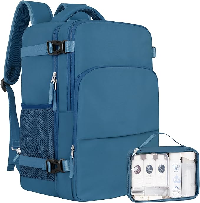 Sinaliy Travel laptop Backpack for Men Women, Personal Item Size Flight Approved, 16 Inch Laptop Bag with Multi-Pockets, College Computer Bag, Waterproof Carry On Backpack Casual Daypack Backpack
