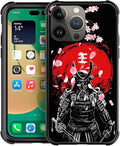 for iPhone 13 Pro Case, Sakura Japanese Samurai Pattern Graphic Design Girl Boy Soft Silicone Hard Acrylic Shock Protection for iPhone 13 Pro