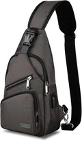 AMJ Crossbody Sling Bag Men Women, Casual Shoulder Backpack, Chest Daypack Satchel for Hiking Travel