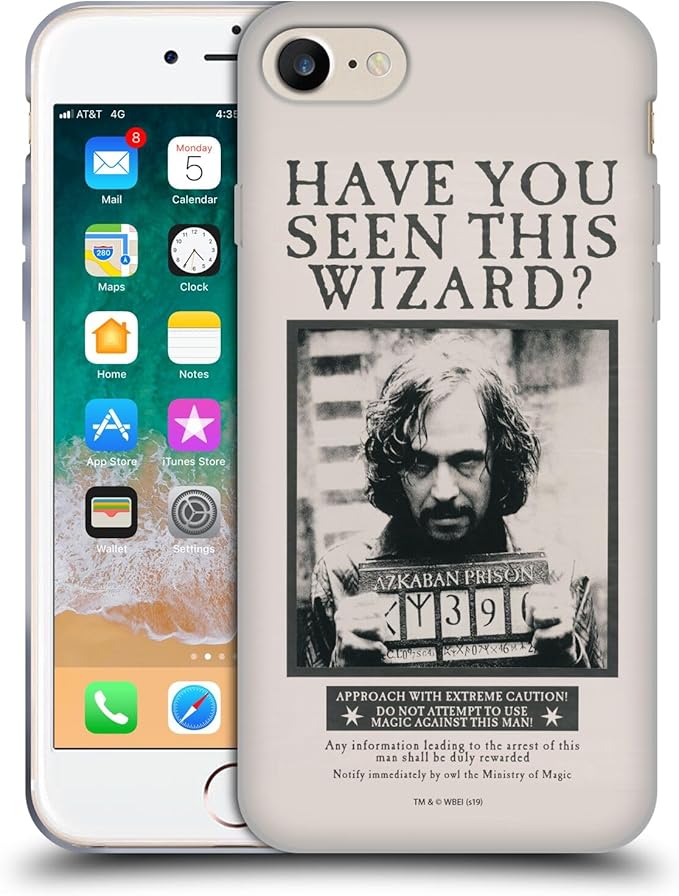Head Case Designs Officially Licensed Harry Potter Sirius Black Poster Prisoner of Azkaban II Gel Case [Military Grade Protection] Compatible with Apple iPhone 7/8 / SE and Compatible with MagSafe