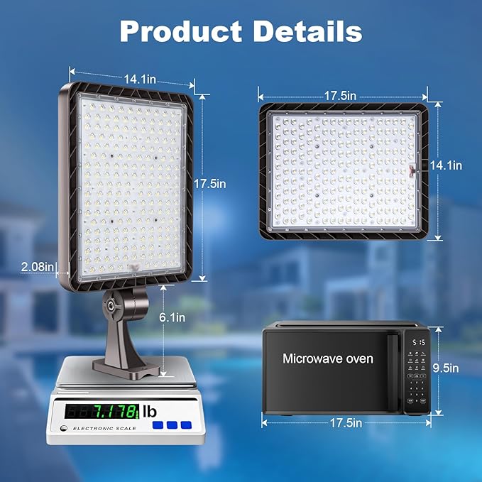 ledmo 480W LED Parking Lot Lights,Professional Super Bright 72000LM for Large Area Lighting,IP65 Waterproof LED Street Light with Dusk to Dawn Adjustable Wall Mount Commercial Security Flood Lights