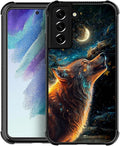 for Samsung Galaxy S21 Plus Case, Star Cave Hungry Wolf Pattern Graphic Design Girl Boy Soft Silicone Hard Acrylic Shock Protection for Samsung Galaxy S21 Plus