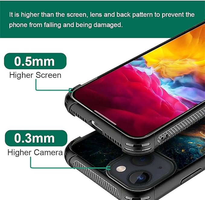 for iPhone 15 Case, Star Cave Hungry Wolf Pattern Graphic Design Girl Boy Soft Silicone Hard Acrylic Shock Protection for iPhone 15