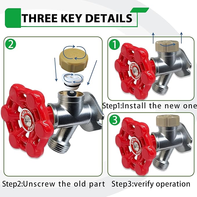 Anti-Siphon Industrial-control-valves Repair Kit， ASSE 1019-A Vacuum Breaker Check Valve Replacement Kits with Decorative Cover, Plastic Body,Plunger and O-Ring,1 Pack
