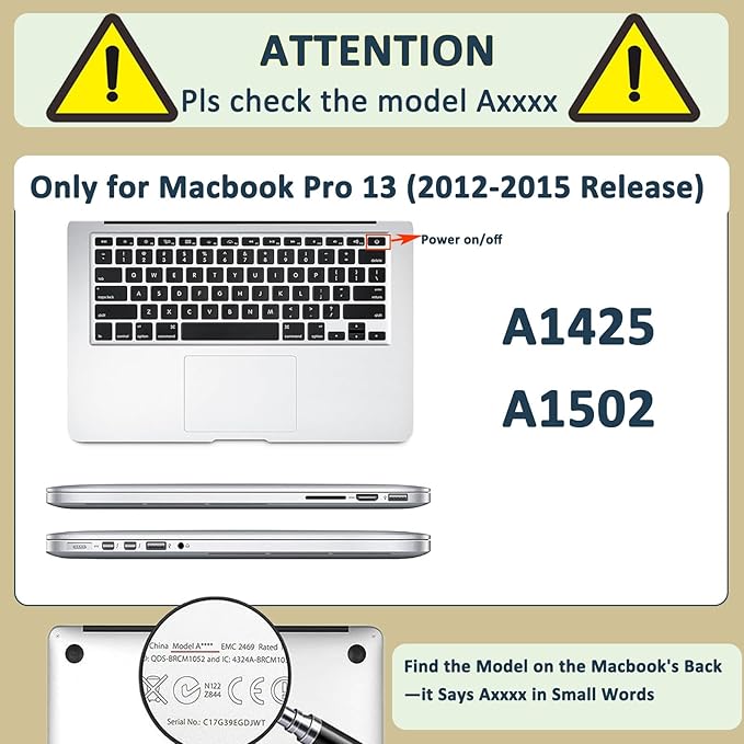 Protective Case for MacBook Pro 13 inch Retina 2015-2012 Release (Model A1502 A1425),13.3" Pretty Prints Hardshell Cover & Keyboard Cover for Laptop Pro 13.3",Pink Crocodile Skin