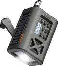 【2025 Newest】 Emergency Crank Weather Radio, NOAA/AM/FM Portable Solar Radio, USB Charged, Battery Powered, Hand Crank, SOS Alarm, Flashlight (Green)