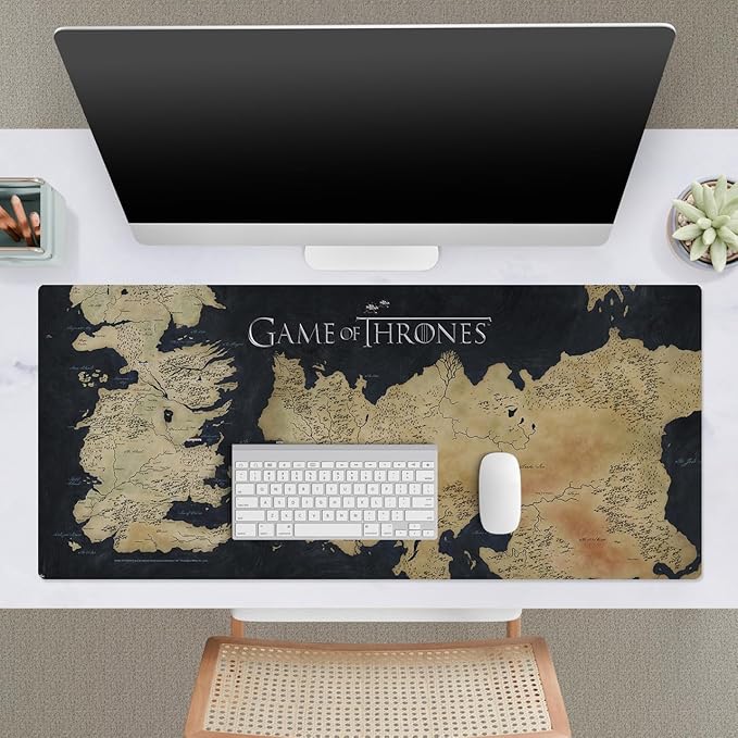 Head Case Designs Officially Licensed HBO Game of Thrones World Map Graphic Art 37.4 x 15.75 x 0.16 inches (900 x 400 mm) - XL Gaming Office Desk PC Keyboard Mouse Mat Pad