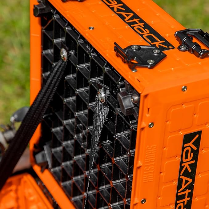 YakAttack ShortStak Upgrade Kit for BlackPak Pro | 13" x 13" – Orange | Stackable Kayak Crate Add-On with GridLoc Panels, Hinges & Latches | Not Standalone | Made in USA