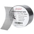Secopad Black Window Screen Repair Tape, 2 in X 15 FT (180IN) Screen Repair Kit for Windows or Doors, Strong Adhesive Screen Patch Fiberglass Screen Tape Mesh Repair