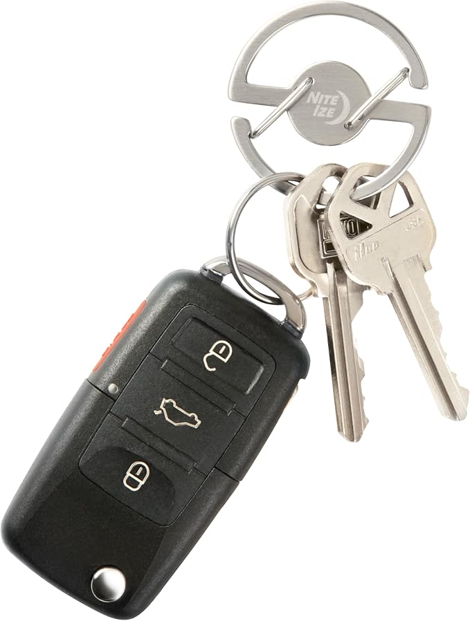 Nite Ize Medallion Key Carabiner, Stainless Steel Key Ring Carabiner With Dual Gates