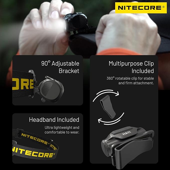 Nitecore HA11 240 Lumen Ultra Lightweight AA Headlamp Dual Beam Headlight Tag (Normal Headband)