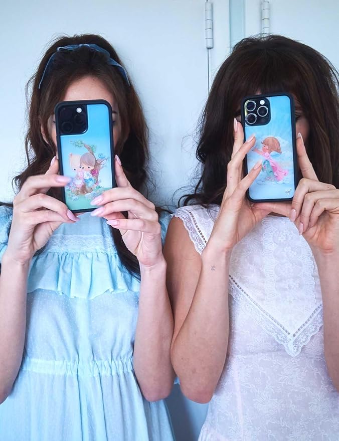 Wildflower Cases - Compatible with iPhone 13 Pro | Protective Black Bumper, 6.5ft Drop Test Certified, Women Owned Small Business | Precious Moments Collab - Love One Another