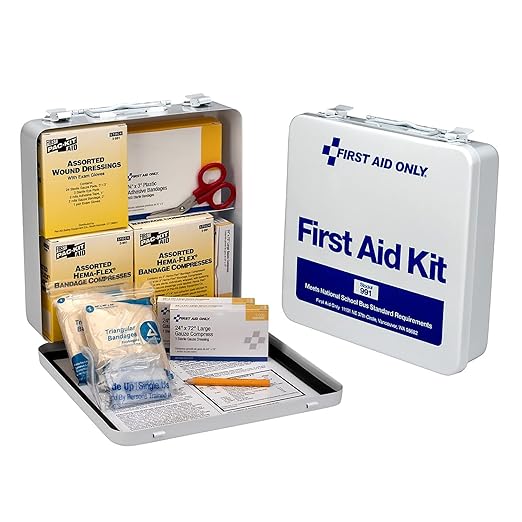 First Aid Only 50 Person Unitized Metal Bus First Aid Kit
