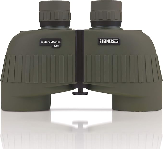 Steiner Military-Marine 10x50mm Binoculars – High-Power Tactical Optics with Sports-Auto-Focus, 50mm Objective Lenses, Waterproof, and Heritage Warranty