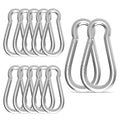 Carabiner, Heavy Duty Galvanized Steel Spring Snap Hook Carabiner Clips with 550LBS Holding Capacity, Ideal for Outdoor, Hammock, Swing and Travel (M8 3Inch, 12PCS)