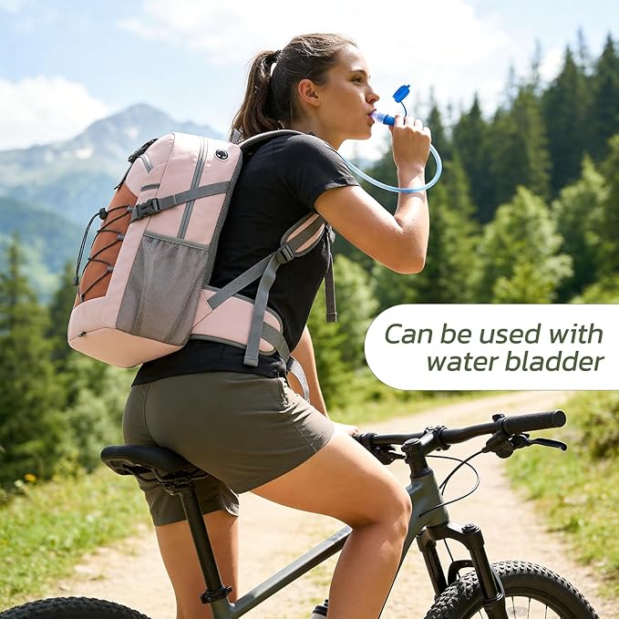 TILYMOL Hydration Hiking Backpack with 2L Water Bladder - Lightweight Waterproof Outdoor Camping Backpack/Water Backpack, Hiking Daypack with Hydration System for Hiking, Travel, Running, Biking