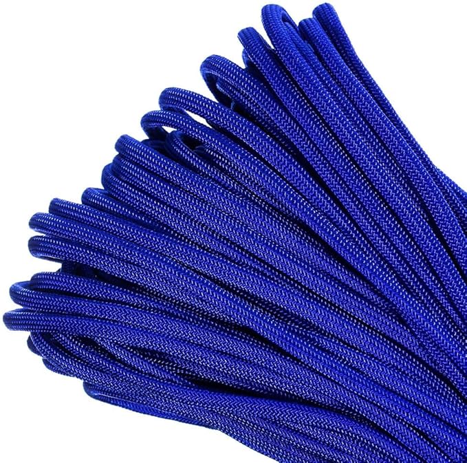 Paracord Planet 550lb Commercial Grade Paracord – 7 Strand Type III Nylon Parachute Cord Hanks for Hiking, Camping, and Fishing – 30+ Colors and Lengths of 50' and 100'