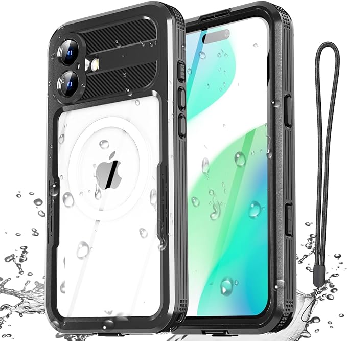 AICase Waterproof Case for iPhone 16(6.1") with MagSafe Support Snowproof,Dustproof/Shockproof,IP68 Certified 360 Full Body Protection Fully Sealed Underwater Cover for iPhone 16 2024_1