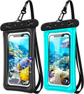 2 Pack Waterproof Floating Phone Pouch IPX8 Floatable Waterproof Phone Case with Lanyard Strap Universal Dry Bags Underwater Case Wallet for iPhone 15,14,13,12Pro Max Samsung,Up to 7.2" for Swimming