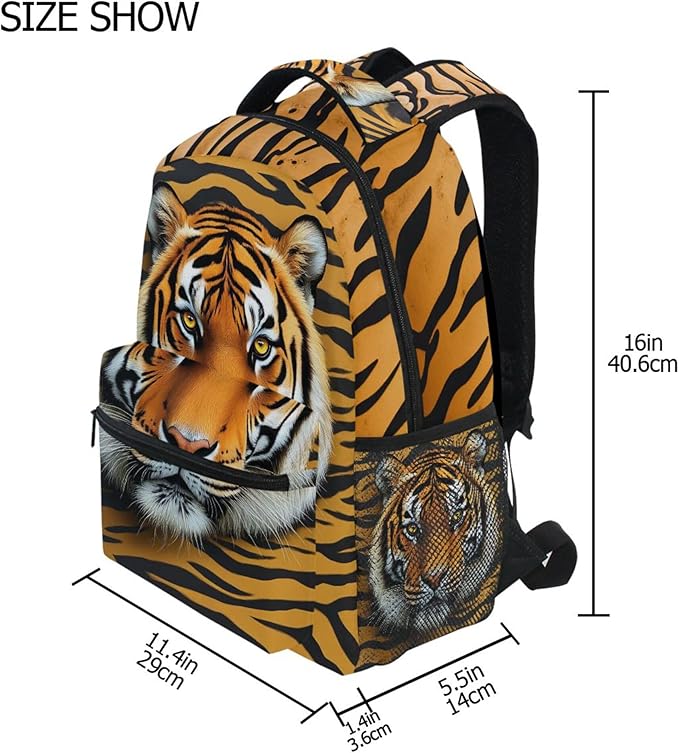 Wamika Tiger Kids Backpack Zebra Giraffe School Backpacks Boy Girl Preschool Book Bag