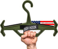 Tough Hook ID MAX Heavy Duty Identification Hanger, USA Made 200 Lb Cap, Plate Carrier, Tactical Gear,Scuba BCD, Anti-Slip Wetsuit & Body Armor Organization System with 3 ID Loop Strips 1 Pack FOLIAGE