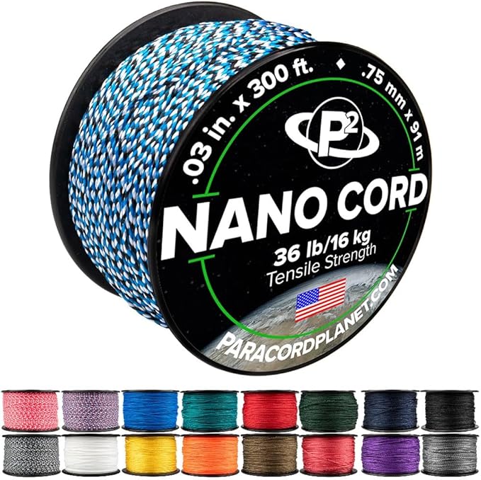 Paracord Planet Nano Cord –Lightweight Nylon Nano Paracord – Great for Arts & Crafts, Home Décor, Camping and More!