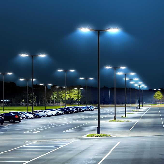 LED Parking Lot Light 240W/200W/180W, 36000LM Parking Lot Lights Outdoor 5 in 1 Dusk to Dawn Photocell IP65 Watereproof 100-277V LED Street Light Commercial for Stadium Barn Yard Lighting