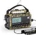 Emergency Radio 12000, Auto Digital Weather Radio Portable AM FM SW NOAA, Battery Operated Rechargeable Solar Hand Crank Radio with Flashlight, Cell Phone Charger, SOS, Type C Adapter