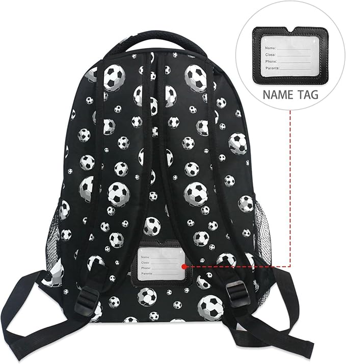Wamika Football Ice Fire Boy Backpack Soccer Ball Sports School Backpack Kids Preschool Girl Book Bag
