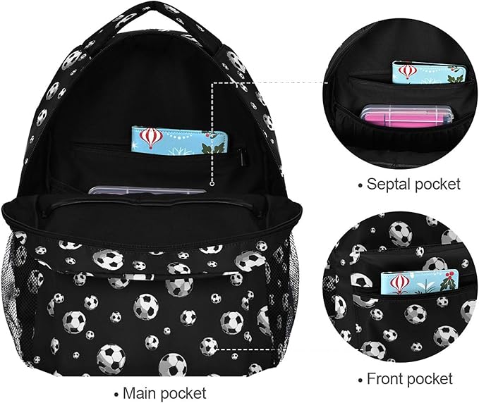 Wamika Football Ice Fire Boy Backpack Soccer Ball Sports School Backpack Kids Preschool Book Bag