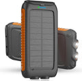 Solar Charger Power Bank 49800mAh Portable Solar Phone Charger with 2 USB-A and Type-C Interface, 15W Fast Charging for iPhone, Samsung etc. Portable Battery Charger with Dual Flashlight for Camping